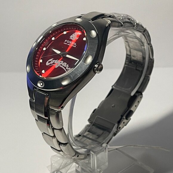 Washington State Cougars NCAA Stainless-Steel Watch by Fossil NEW (RARE) - Picture 2 of 8